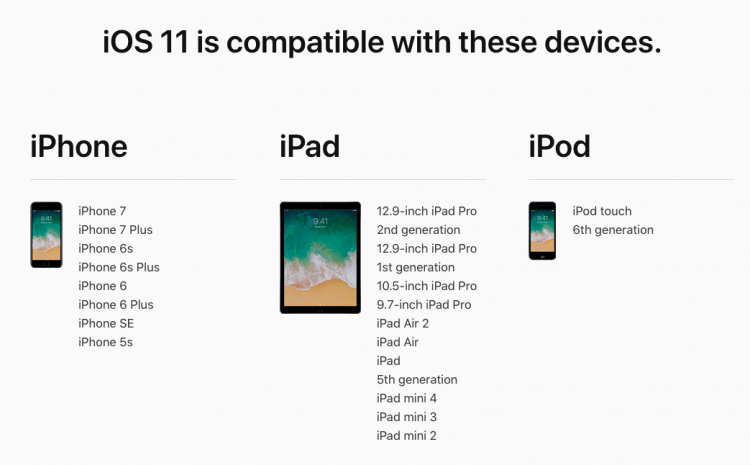 iPhone 5 and iPhone 5c iOS 11 not compatible