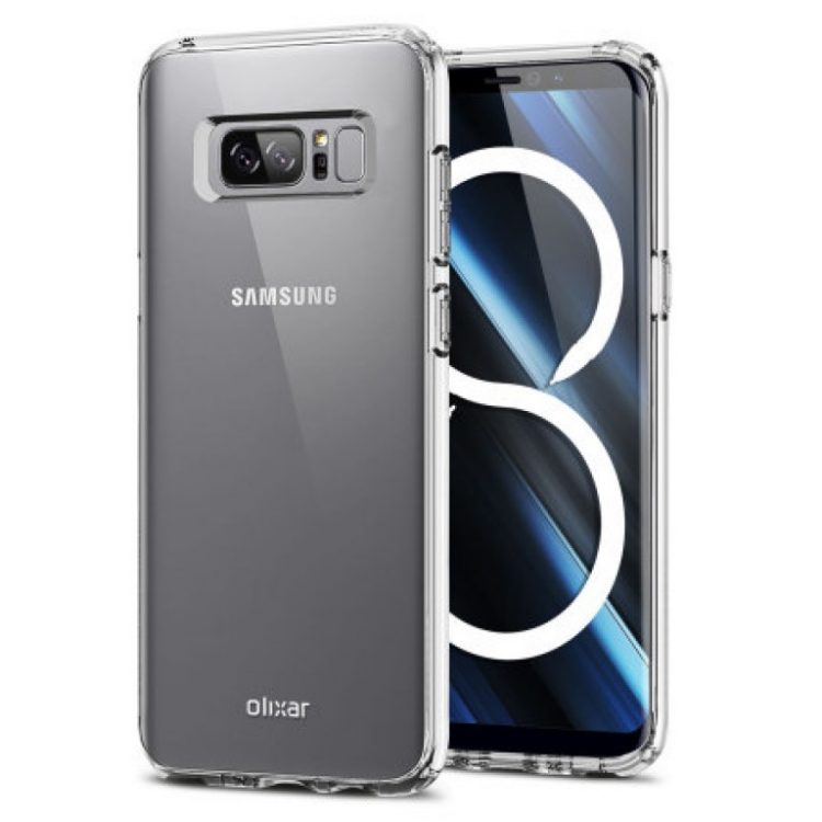 ภาพหลุด Samsung Galaxy Note 8 Olixar case leak