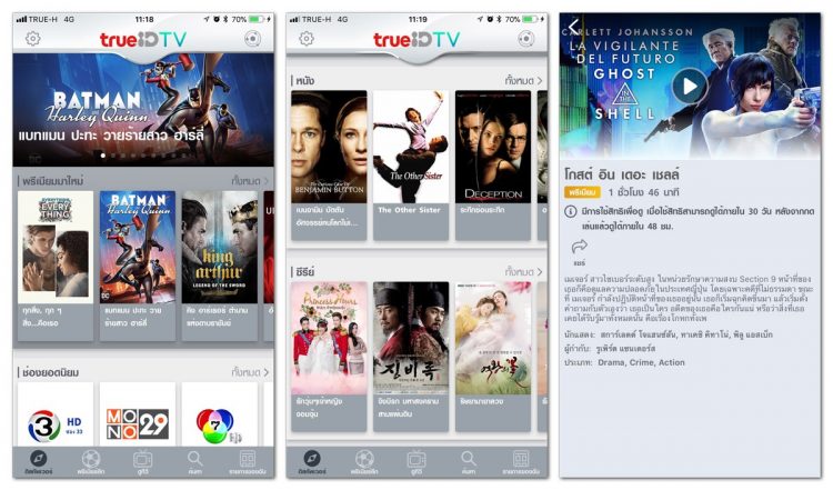 TrueID ดูทีวี ถ่ายทอดบอลสด ดูหนัง