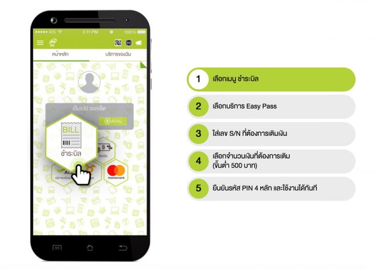 เติมเงิน Easy Pass ผ่าน mPay Wallet ทำได้ง่ายๆ ผ่านแอพพลิเคชั่น