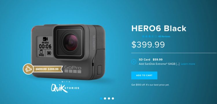 GoPro HERO6 ลดราคา เหลือ 14,500 บาท