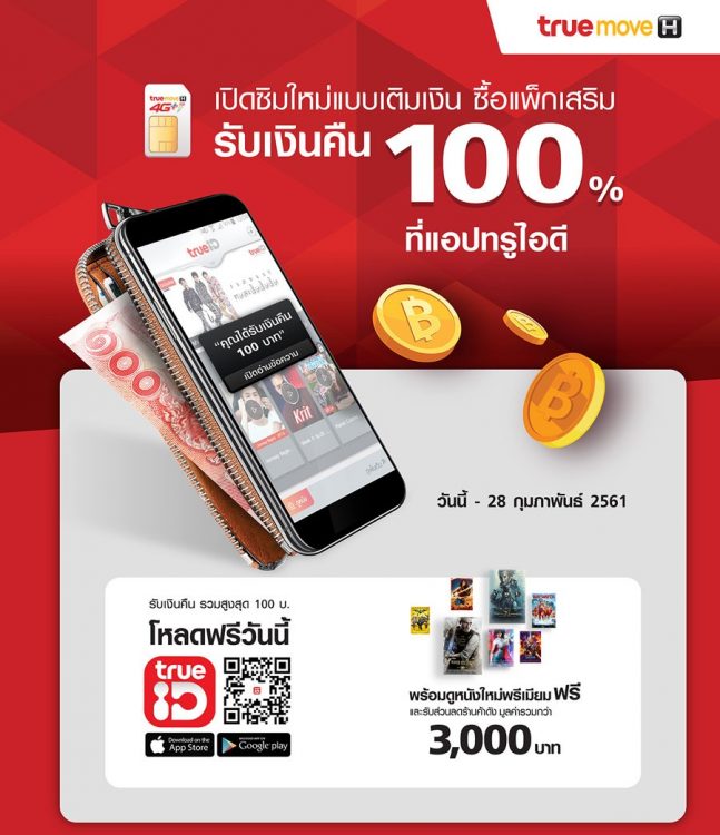 เล่นเนตฟรี Truemove H ซิมเติมเงิน