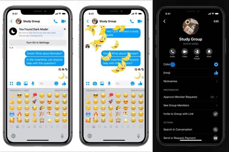 facebook messenger dark mode จอดำ ทำยังไง