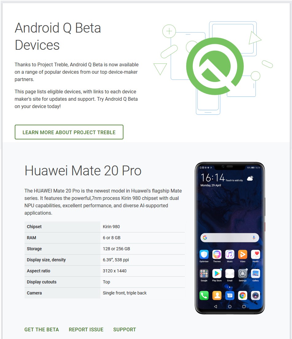 Android Q EMUI 10