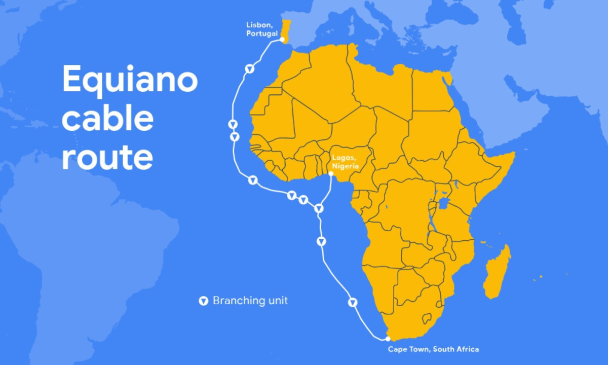 Google Internet Cable Undersea Europe to Africa Equiano cable