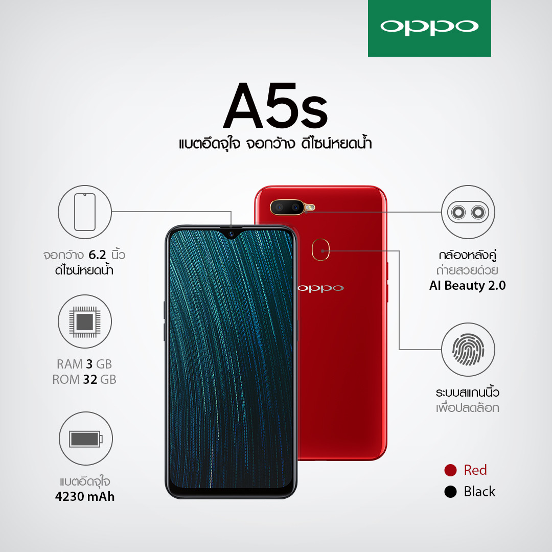 OPPO A5s ราคา 2,390 บาท