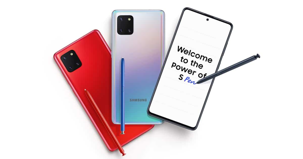 Samsung Galaxy S10 Lite และ Note 10 Lite