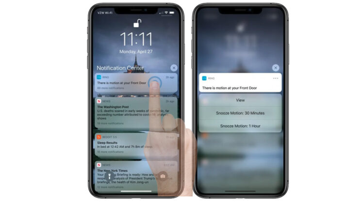 ตัวอย่างการใช้งาน Haptic Touch บน iPhone 11 Pro