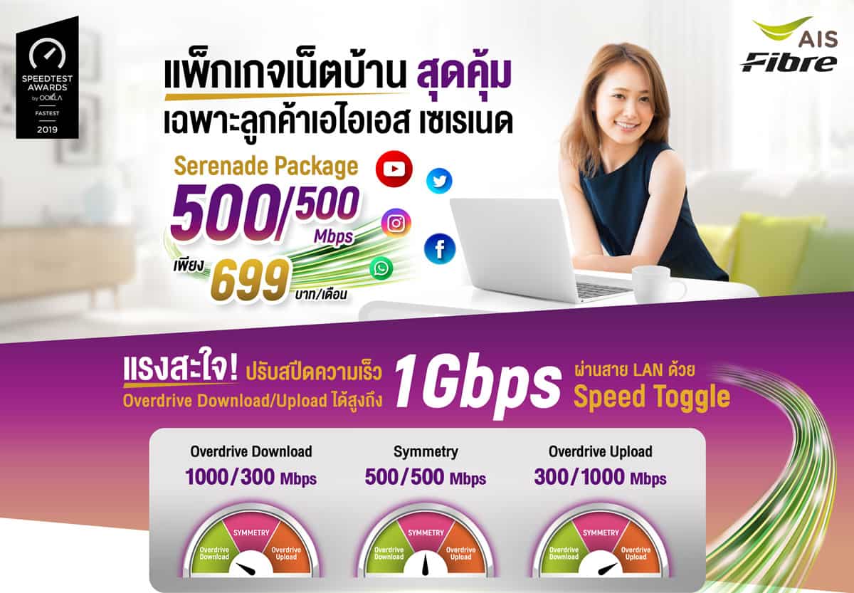 AIS Speed Toggle อัพสปีด เน็ตบ้าน เพิ่มความเร็ว