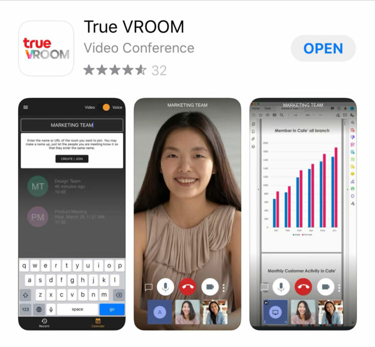 true VROOM True Virtual World Work & Learn from Home ห้องประชุม