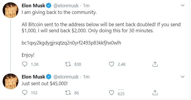 Elon Musk Twitter Hacked