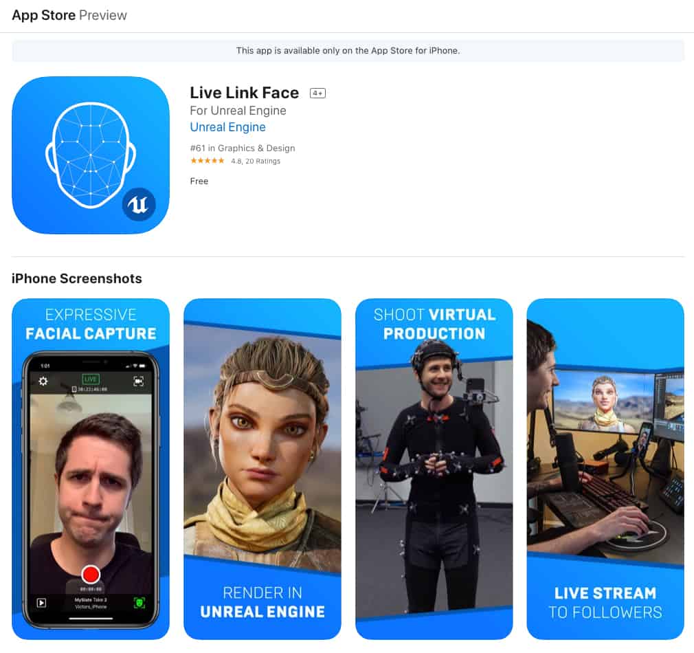 Live Link Face Unreal Engine iOS