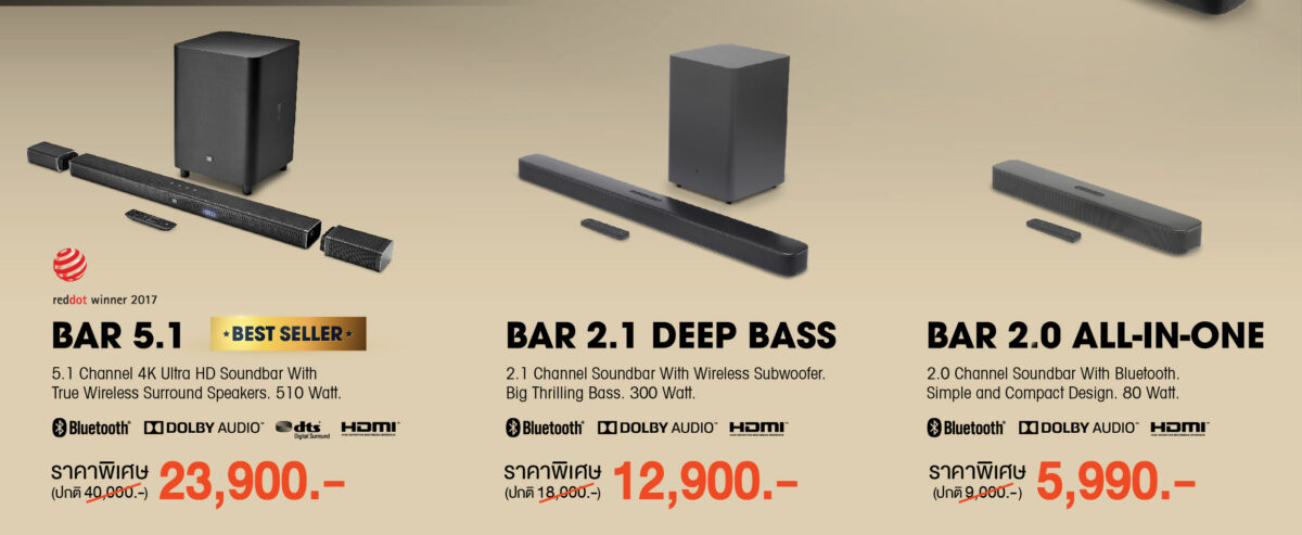 โปรโมชัน JBL BAR SERIES ราคา