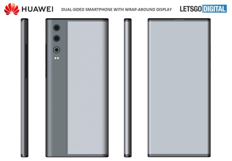 Huawei patents smartphone with wrap-around display