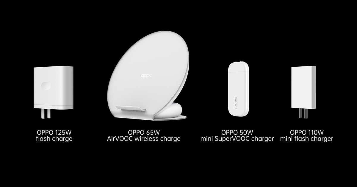 OPPO เปิดตัว 125W flash charge, 65W AirVOOC wireless flash charge และ 50W mini SuperVOOC charger