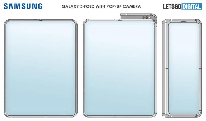Samsung new utility patent foldable smartphones with pop-up camera
