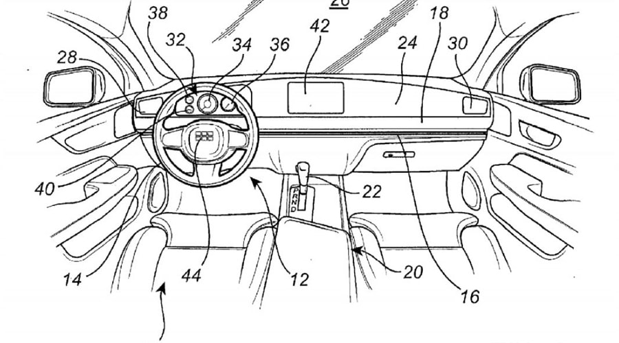 Volvo Patent Steering Wheel from left to right