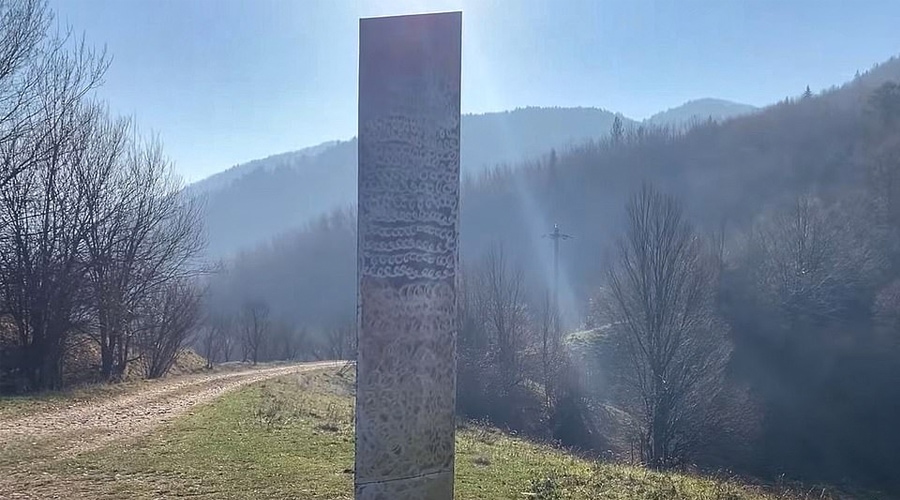 mysterious monolith in Romania