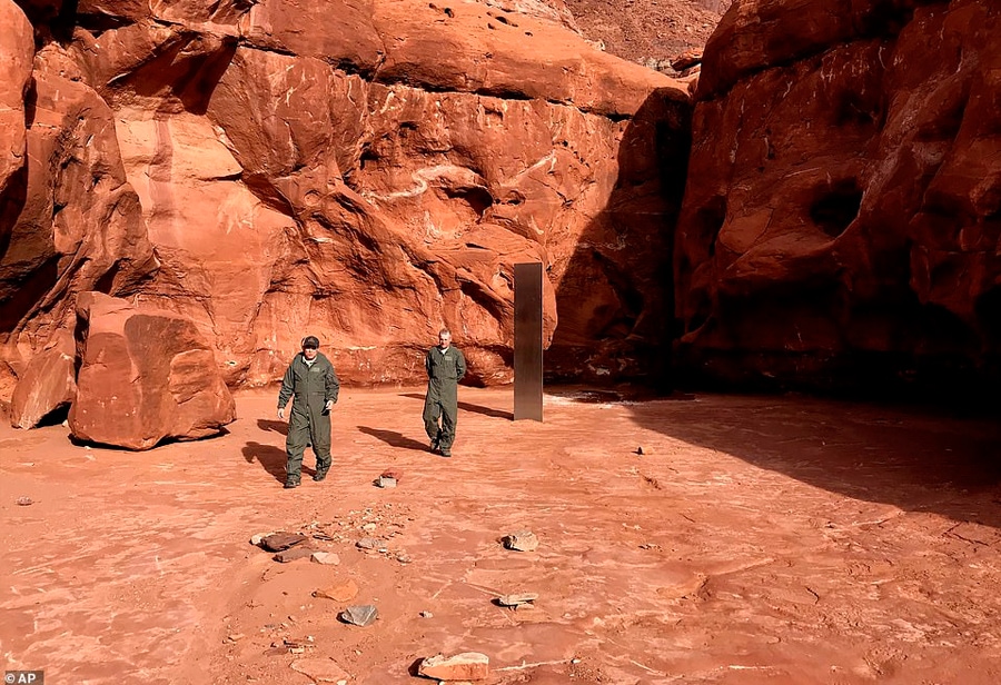 mysterious monolith in Utah , USA