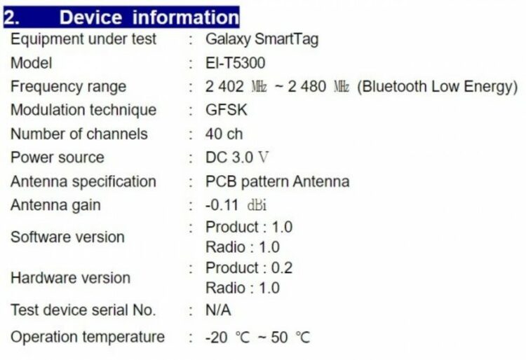 Samsung Galaxy Smart Tag