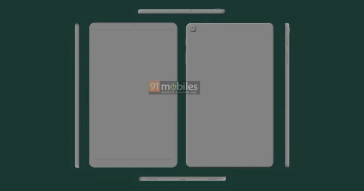 Galaxy Tab A 10.1 (2021) CAD render