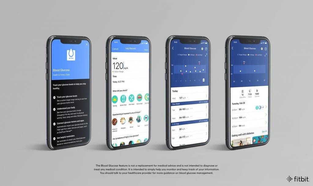 Fitbit Blood Glucose tracking