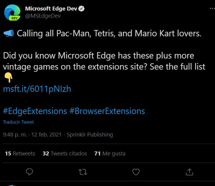 illegal Game Extension on Microsoft Edge