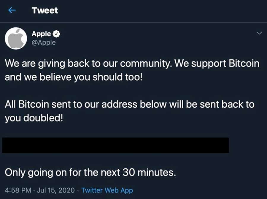Apple Twitter Account Hacked