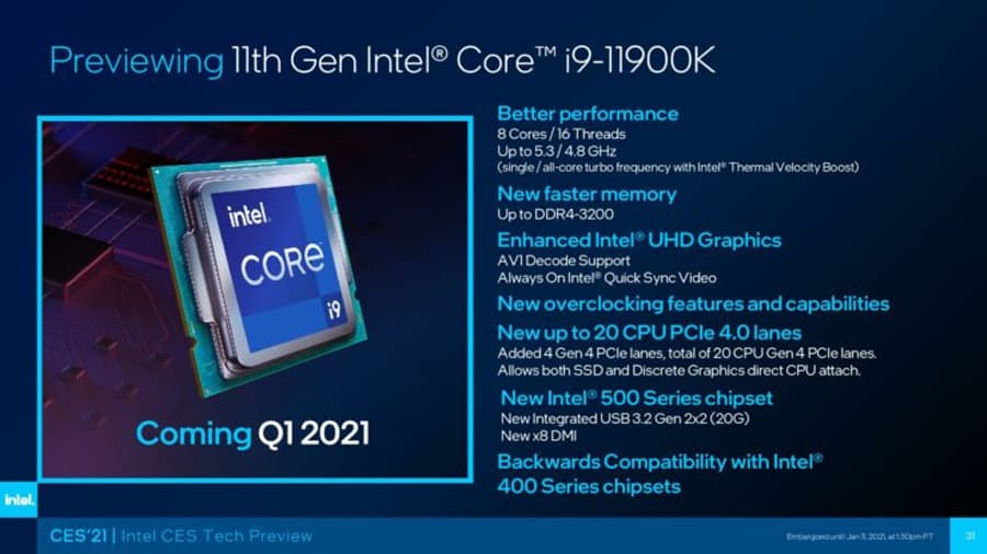 Intel Rocket Lake-S Core i9-11900K