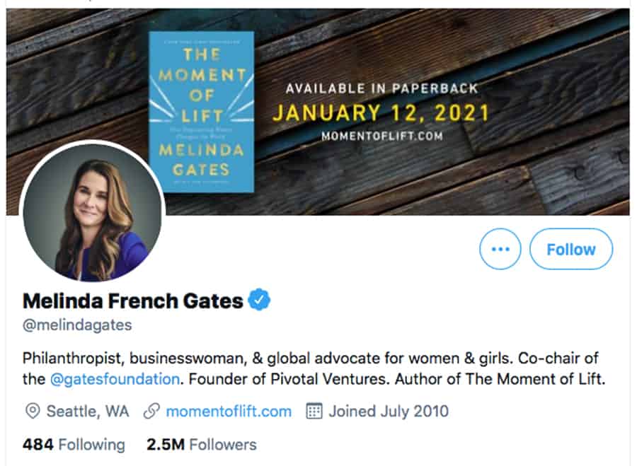 Melinda Gates Twitter
