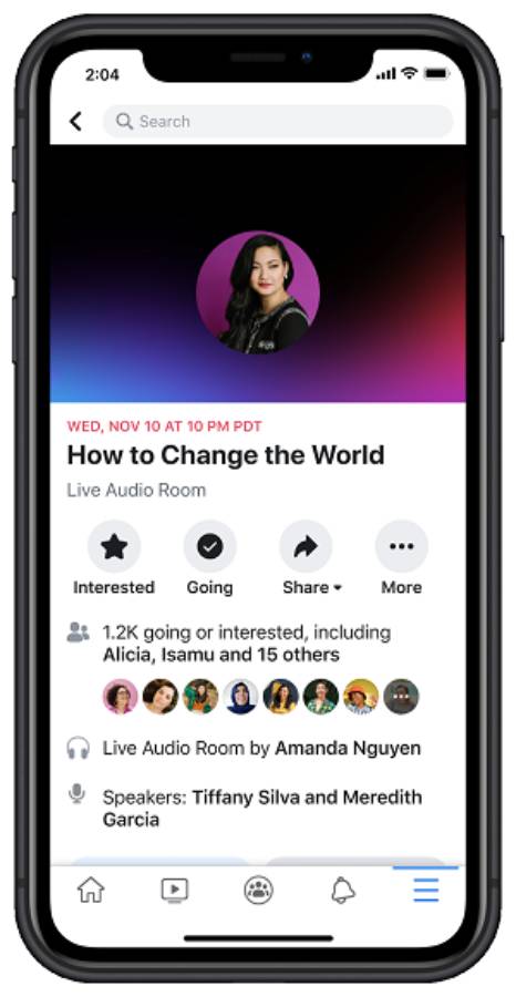 Facebook Live Audio Rooms