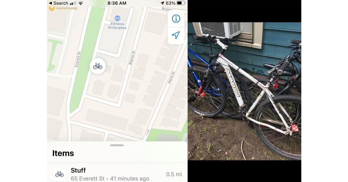 AirTag help police find stolen bicycle