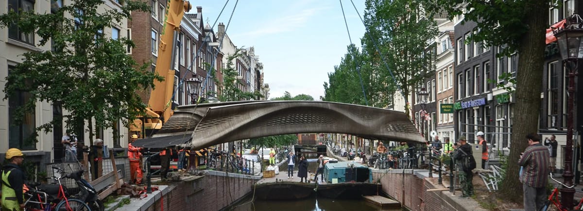 MX3D world first 3D printed steel bridge
