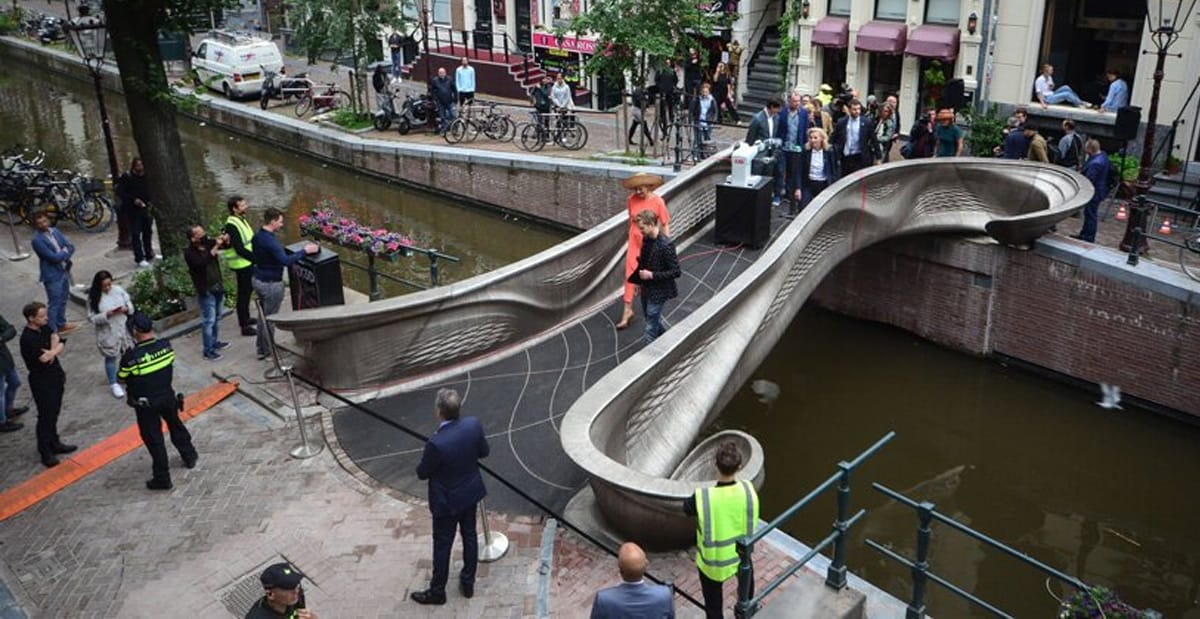 MX3D world first 3D printed steel bridge