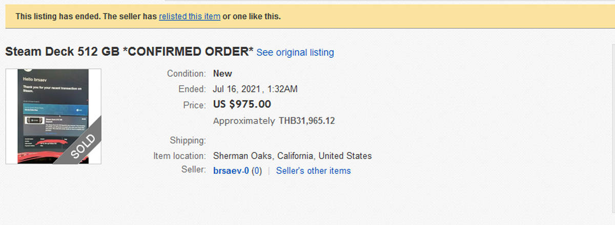 Steam Deck crazy price on eBay