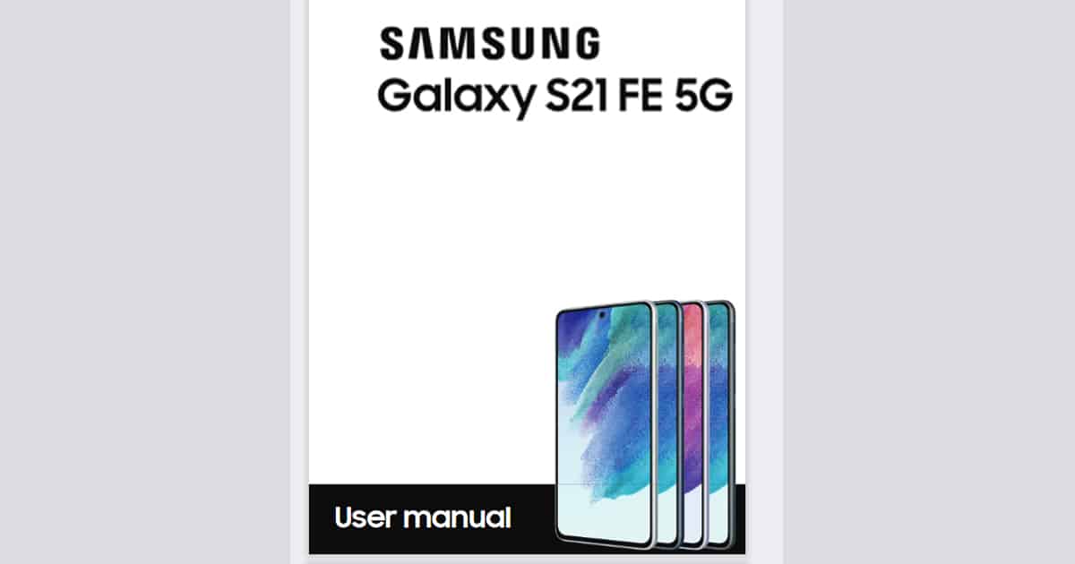 Samsung Galaxy S21 FE user manual