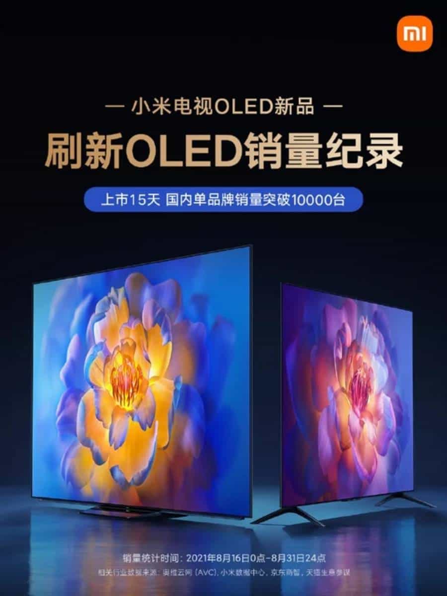 Xiaomi Sold OLED TV 10k in 15 days