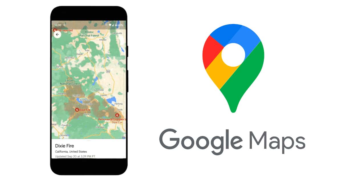 Google adds wildfire alerts to Google Maps by the end of 2021 thumbnail