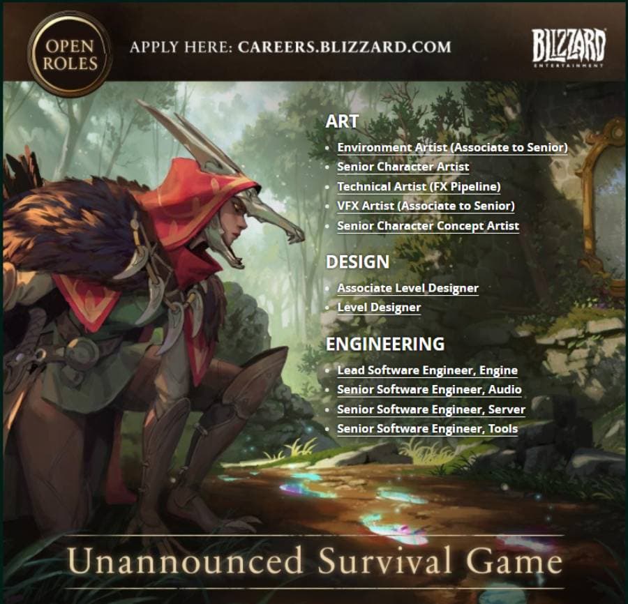 Blizzard new survival game