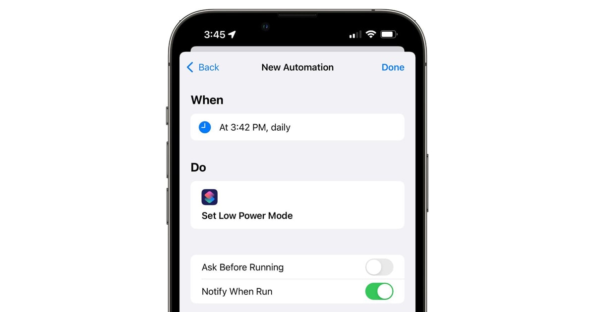 iOS 15.4 Turn Off Notifications for Personal Automations in Shortcuts  