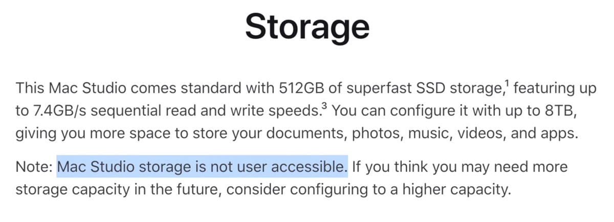 Mac Studio SSD