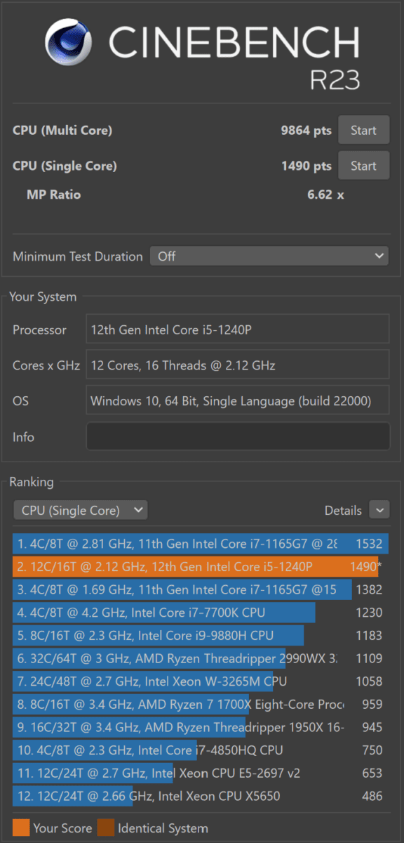 Intel Core i5-1240P