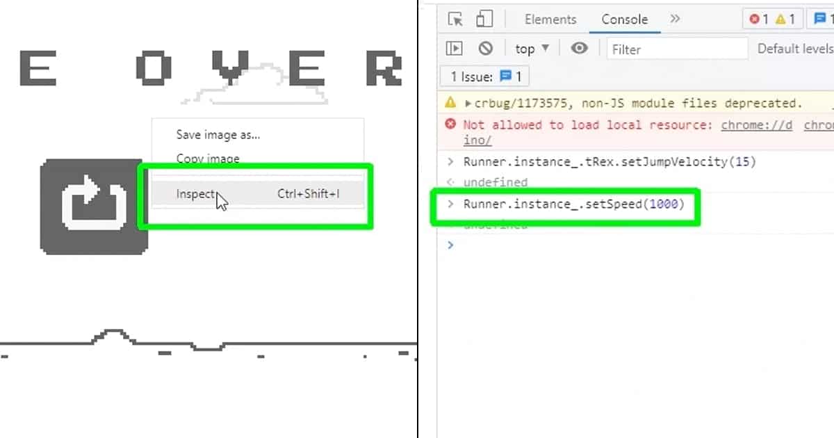 Chrome Dinosaur Game hack