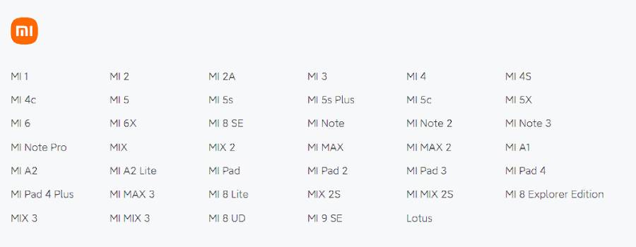 Xiaomi End of Life