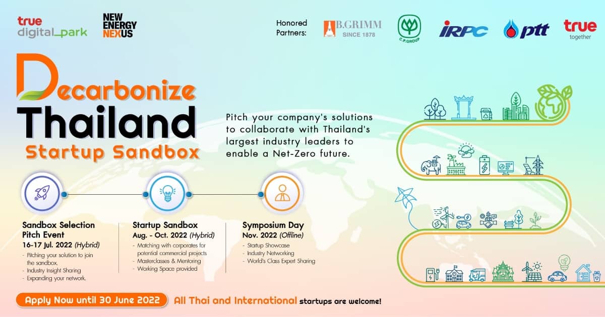 ทรู ดิจิทัล พาร์ค จับมือ นิวเอนเนอร์จี้ เน็กซัส เปิดตัว “Decarbonize  Thailand Startup Sandbox” ผนึกกำลัง 5 พันธมิตรองค์กรชั้นนำ