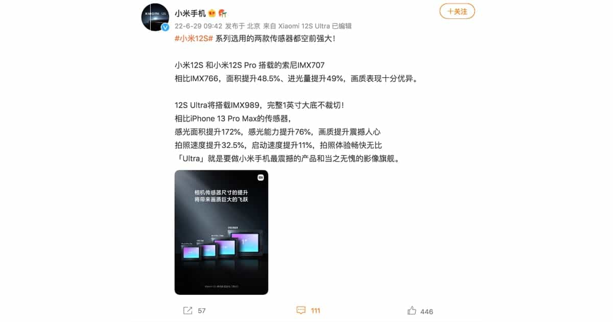 Xiaomi 12S series Weibo Xiaomi Phone 