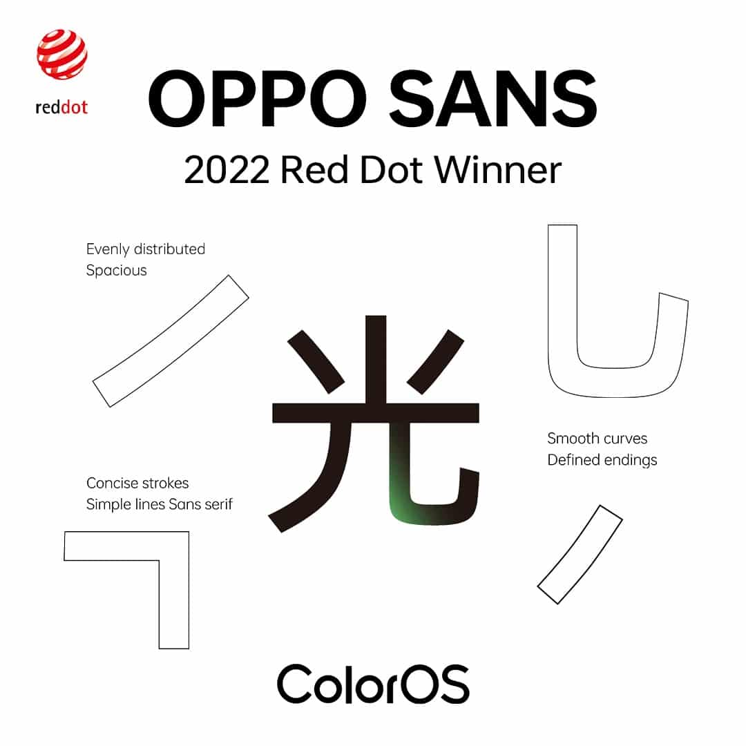 OPPO ColorOS Red Dot Award: Brands & Communication Design 2022 - OPPO SANS