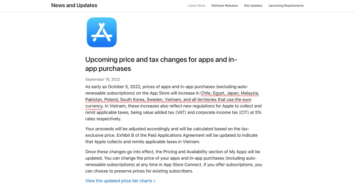 Apple to increase App Store prices across Europe