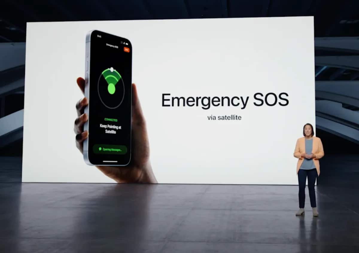 Emergency SOS via satellite