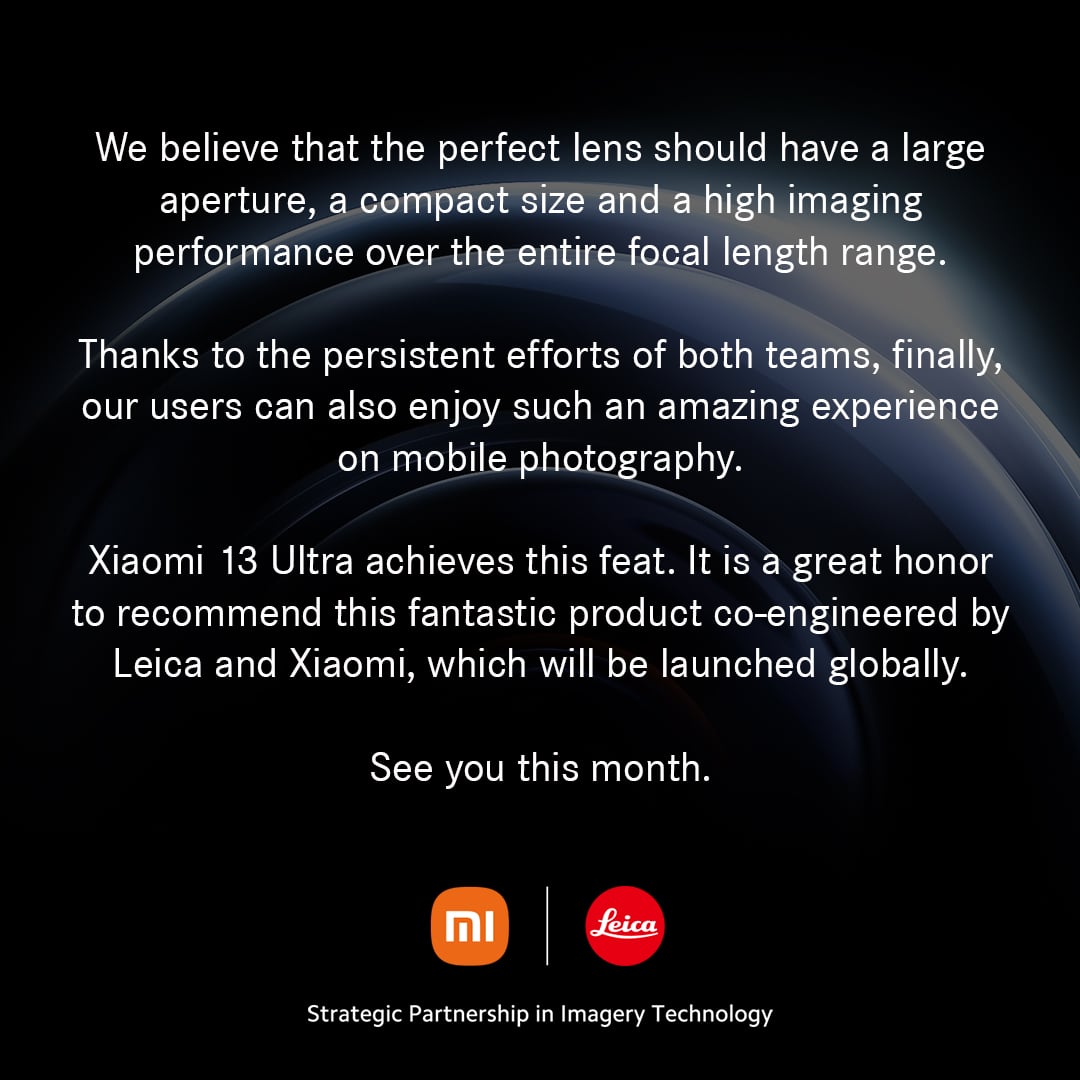 Xiaomi 13 Ultra Leica April 2023 